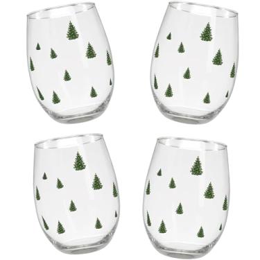 Imagem de BANBERRY DESIGNS Conjunto de 4 taças de vinho sem haste de Natal com tema de Natal, capacidade de 590 ml