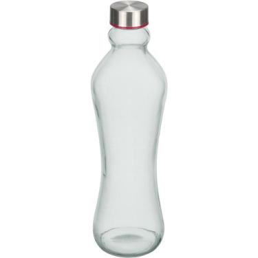 Imagem de GARRAFA ÁGUA SUCO LEITE HOME&CO VIDRO 950ml 31x9x9cm TRANSPARENTE COM 