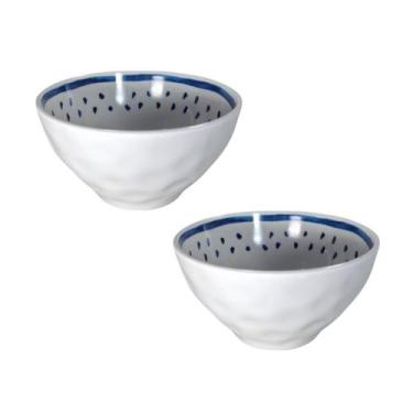 Imagem de Kit Bowls 2 Potes Melamina Cumbuca Salada Tigela Decorada - Florarte