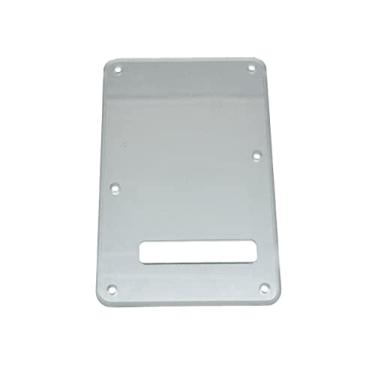 Imagem de Dopro Strat Placa traseira de guitarra ST Trem Tremolo capa serve para para-lama padrão EUA/México Stratocaster Silver Mirror 1 Ply