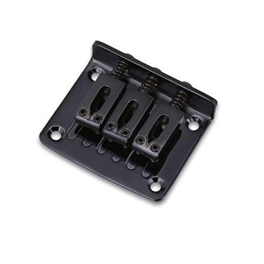 Imagem de SPYMINNPOO Substituição de Ponte de Guitarra Fixa de para Guitarras Elétricas de Caixa de Charuto, Construção Brilhante de Liga de Zinco, Entonação e Altura Ajustáveis, Adequadas para Energia (Preto)