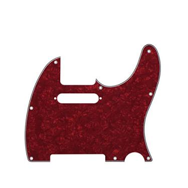 Imagem de ROZILO 8 furos Tele Pickguard Pick Guard Scratch Plate para Telecaster EUA/Mexican Fender Red Pearl