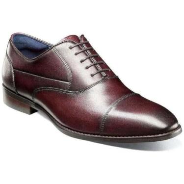 Imagem de STACY ADAMS Sapato Oxford masculino Kallum, Borgonha, 8 Wide
