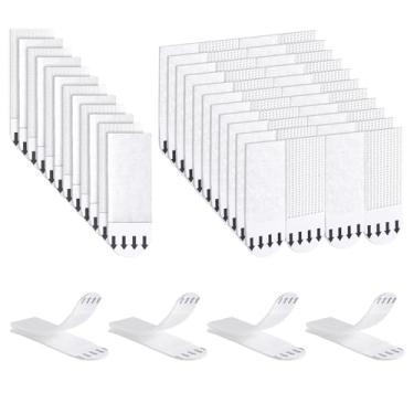 Imagem de Ainiv Fitas adesivas para pendurar com imagem 32 pares (64 tiras) resistentes extra-fortes 4,64 cm x 1,64 cm, fita de fixação de parede removível sem danos para óculos, metal (P)