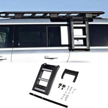 Imagem de Kit de estrutura de escada lateral para expansão de escalada no telhado para Defender 90 110 130 2020-2025 acessórios de carro (Kalba Qian prata)