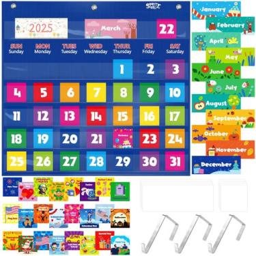 Imagem de Calendário: Pocket Chart SpriteGRU Classroom com 76 cartões