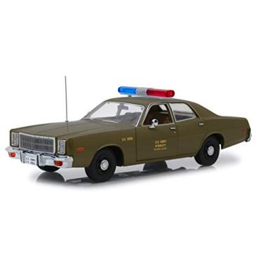 Imagem de 1977 Plymouth Fury Exército dos estados unidos da Polícia do Exército Verde "A-Team" (1983-1987) Série de TV 1/18 Fundido Modelo de Carro Greenlight