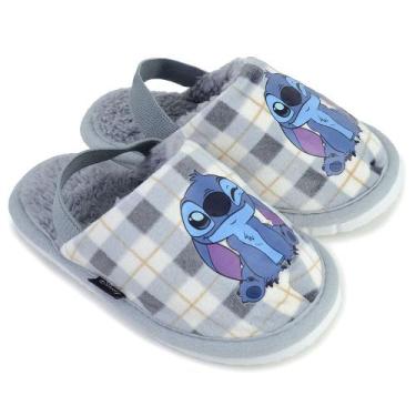 Imagem de Pantufa Infantil Meninos Maria EmíliaDisney Stitch Cinza - MARIA EMILI