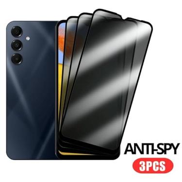 Imagem de 3 Películas Para M14 Compatível Samsung Galaxy Privacidade Anti Espião Vidro 3d