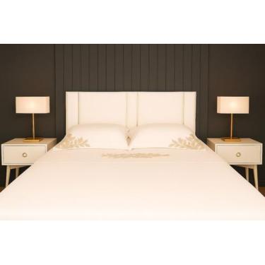 Imagem de Cabeceira Estofada Antialérgica Adesiva em Módulos - Coledecor, Branco