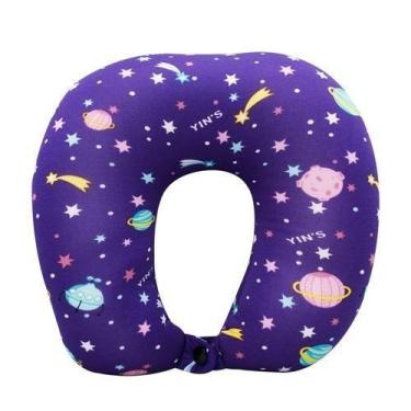 Imagem de Almofada De Pescoço Viagem Adaptável Yins Roxa - 27008 - Yin's