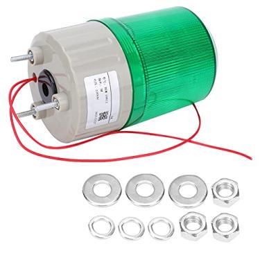 Imagem de Fafeicy Luz de Aviso de Emergência Com Sirene Alta e Estroboscópio LED, Alarme de 220V AC 5W ABS para As Escolas de Fábricas Edifícios 150 Mm à Prova de Intempéries (Verde)