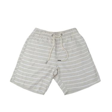 Imagem de Shorts Masculino Lado Avesso Comfort Linho Bege - LH09160-Masculino