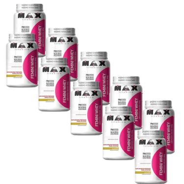 Imagem de Kit 10 Femini Whey - 900g Baunilha - Max Titanium-Unissex
