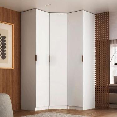 Imagem de Guarda-roupa de Canto 3 Portas 100% Mdf Altezza Clean - Belmax