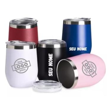 Imagem de Copo Termico 350ml PERSONALIZADO, Inox Parede Dupla Colorido