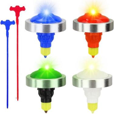 Imagem de Kit com 4 Bey Blade Super beyblade Infantil de Metal com Luz bayblade 