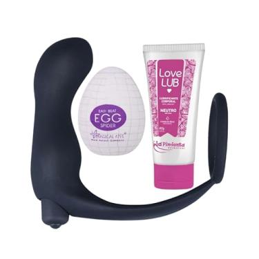 Imagem de Massageador Vibrador Prostatico Masculino 10 modos de vibração Silicone Eletrico Portatil Bem-estar Sexual Kit Egg Ovo Masturbador Gel Deslizante Anal Prazer Completo