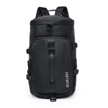 Imagem de Mochila Camping Trilha Bolsa Treino Espaçosa Cor Preto Desenho Do Teci