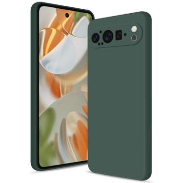 Imagem de Btstring Capa para Google Pixel 9 Pro, capa de silicone com proteção aprimorada para a câmara, capa fina à prova de impactos, forro de microfibra suave anti-riscos, Vert
