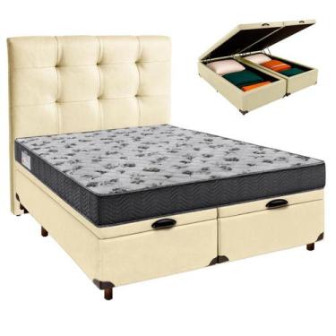Imagem de Kit Cama Box Bau + Cabeceira + Colchão Casal D33 - Iso100 - Ortobom