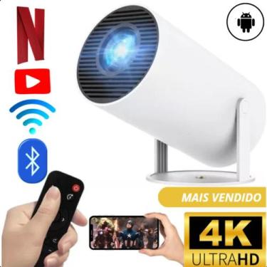 Imagem de Mini Projetor Portátil 4k Android Full Hd Smart Wifi Cinema fácil cone