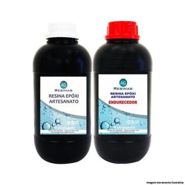 Imagem de Resina AG Epoxi Para Artesanato de 1kg. - RESINAS AG