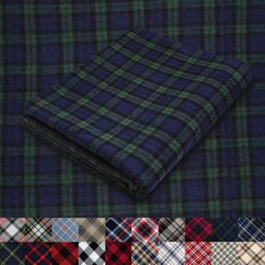 Imagem de Pico Textiles Tecido de flanela xadrez tartan azul e verde com parafuso de 2 metros - 152 cm de largura - 100% algodão - Vendido pela The Yard - para camisas, cachecóis, pijamas e cobertores