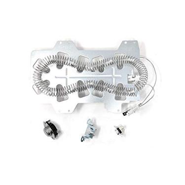 Imagem de Elemento de aquecimento para secadora compatível com Samsung, fusível térmico e kit de reparo de secador de termostato