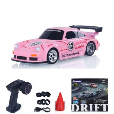 Imagem de wheelfun 1/43 Gyro 2.4G Controle de Rádio Drift Veículos de Corrida de Carro Alta Velocidade 15 KM/H 4WD Mini Carro Bateria Luzes RTR Brinquedos Presente