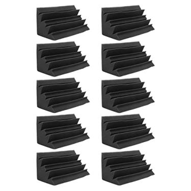 Imagem de Pacote com 10 painéis de espuma acústica para isolamento acústico, redução de ruído em estúdios de gravação, escritórios, home theaters