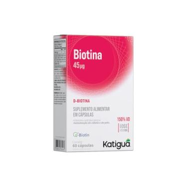 Imagem de KATIGUÁ Biotina Dose Máxima Formação E Manutenção De Cabelos E Pele Sem Sabor Katiguá 60 Cápsulas Rígidas • 60 Doses Prata