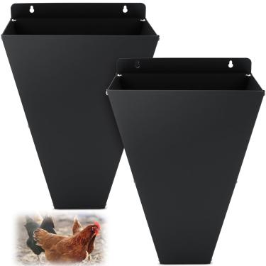 Imagem de Mumufy 2 peças de cone de frango de tamanho médio, cones de retenção de aves de aço resistente, cone de matar frango, galinhas poedeiras grandes, perus até 3,6 kg, fácil de limpar