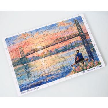 Imagem de Quebra-cabeça Floripa Ponte Hercílio Luz 150 peças - Remontar