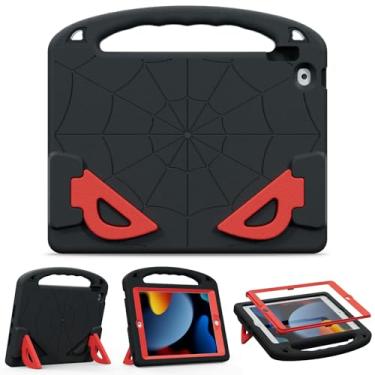 Imagem de XunyLyee Capa infantil para iPad 9ª/8ª/7ª geração, 10,2 polegadas, capa de proteção contra quedas com protetor de tela EVA à prova de choque, preta