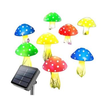 Imagem de Luzes Solares De Cogumelo LED À Prova D'água Para Decoração De Jardim 