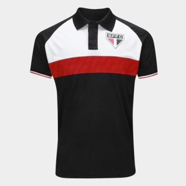 Imagem de Camisa Polo São Paulo Triple Masculina - SPR, Preto, P