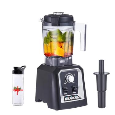 Imagem de Biolomix Liquidificador profissional, liquidificador automático de 3 programas 2200W para cozinha, capacidade de 2 L com garrafa portátil de 600 ml, liquidificador de smoothie para smoothie, sopa
