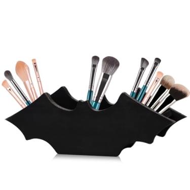 Imagem de Gosuoa Organizador de pincéis de maquiagem gótico para decoração de caixão, decoração gótica de quarto para penteadeira, acessórios góticos presentes para mulheres