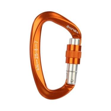 Imagem de Mosquetão De Escalada Em Liga De Alumínio Em Forma De D 25KN Com Fecha