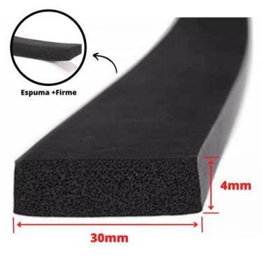 Imagem de Espuma Fita Adesiva Eva Borracha Vedação E=4Mmx10 Mts Preta - Leolud