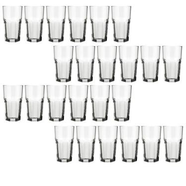 Imagem de 24 Un Copo Vidro Suco Agua 340ml Bristol Cristal Luxo Nadir - NADIR FI