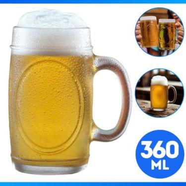 Imagem de Caneca Copo De Vidro Chopp Cerveja 360ml Festas Bares Lazer - Ingá