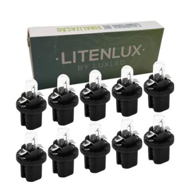 Imagem de Kit 10 Lâmpadas Painel Soquete 24V 1,2w Caminhão Ônibus BX8.5D Base Pr