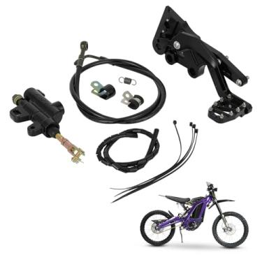 Imagem de CHANGCHENG Kit de alavanca de pedal de freio de pé Dirt Bike CNC de alumínio para bicicleta suja elétrica Surron Light Bee X/S Segway X160/X260 preta