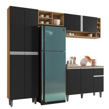 Imagem de Kit de Cozinha Completo 230cm Vanessa 3 Peças AJL Móveis - Móveis Bell