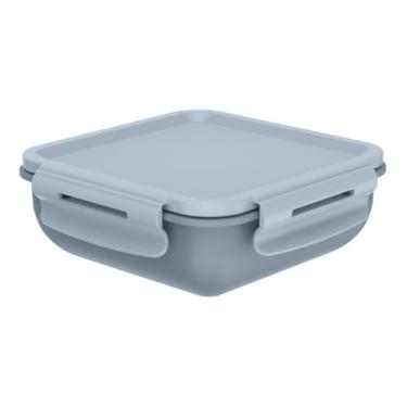 Imagem de Pote de Marmita e Lancheira com Divisória e Tampa Hermética 570ml BPA Free Pode ir ao Microondas Freezer e Lava-louças (Azul)