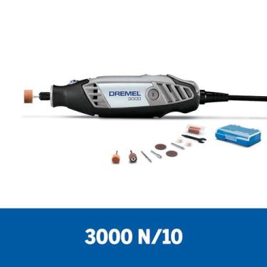 Imagem de Micro Retifica Dremel 3000 N10 90W e 120W 33000Rpm Com Estojo e 10 Ace