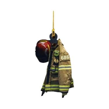 Imagem de Pingente Decorativo De Caminhão De Bombeiros, Modelo De Combate a Incê