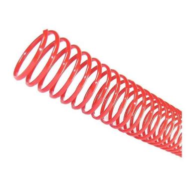 Imagem de Espiral para Encadernação Vermelho 7mm 25 Folhas 100 Unidade - LASSANE